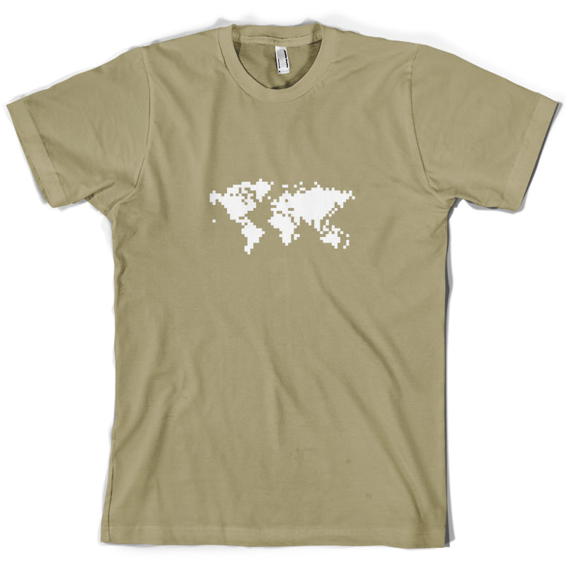 Square World Map T Shirt