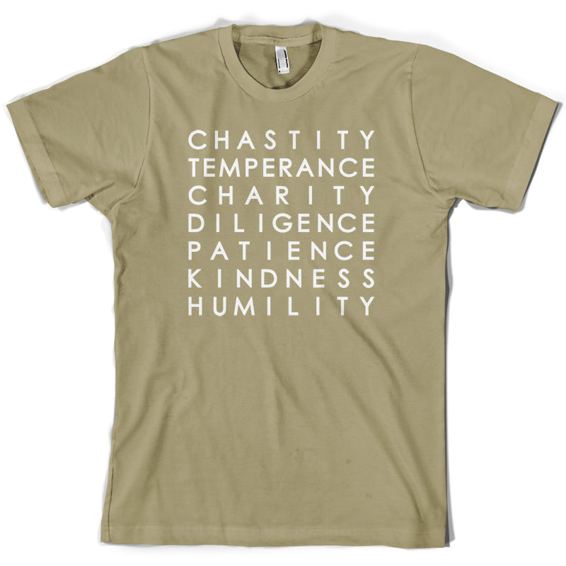 7 Catholic Virtues T Shirt