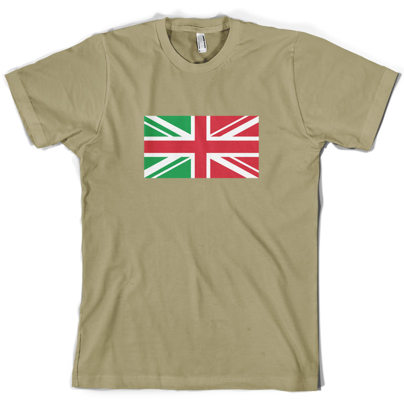 Italy Union Jack Flag T Shirt