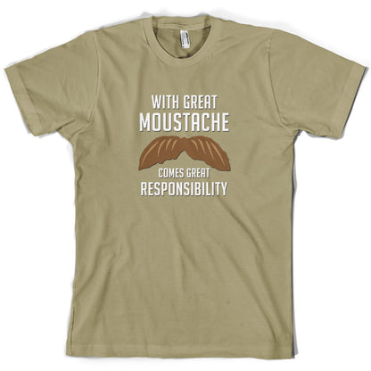 With Great Moustache T Shirt