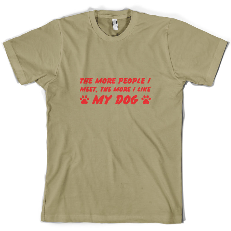 The More People I Meet (Dog) T Shirt