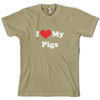 I Love My Pigs T Shirt