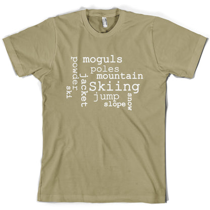 Ski Word Cloud T Shirt