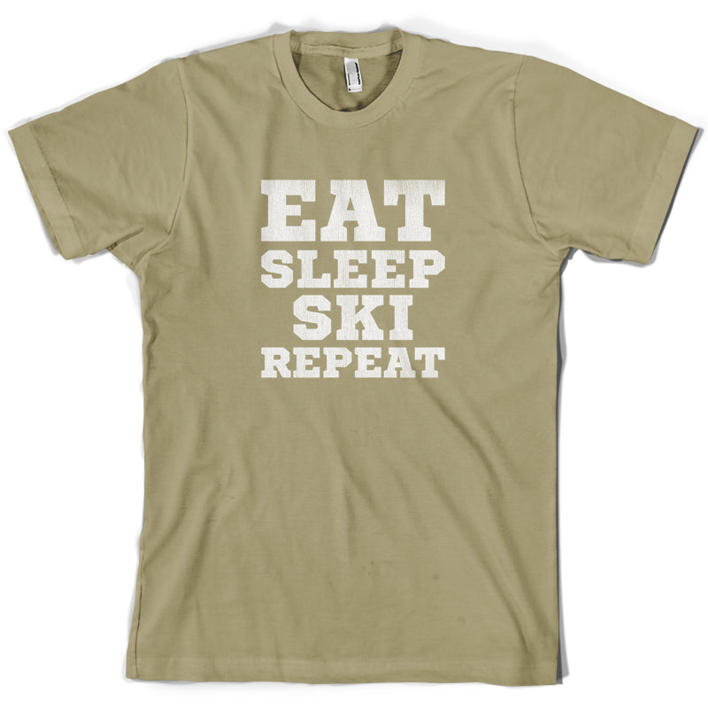 Eat Sleep Ski Repeat T Shirt