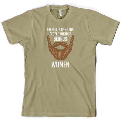 There's a Name For People Without Beards Women T Shirt