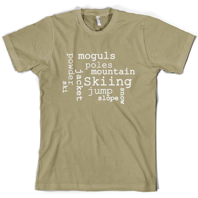 Ski Word Cloud T Shirt