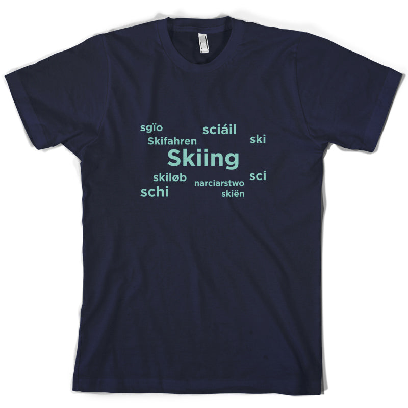 Skiing Languages T Shirt