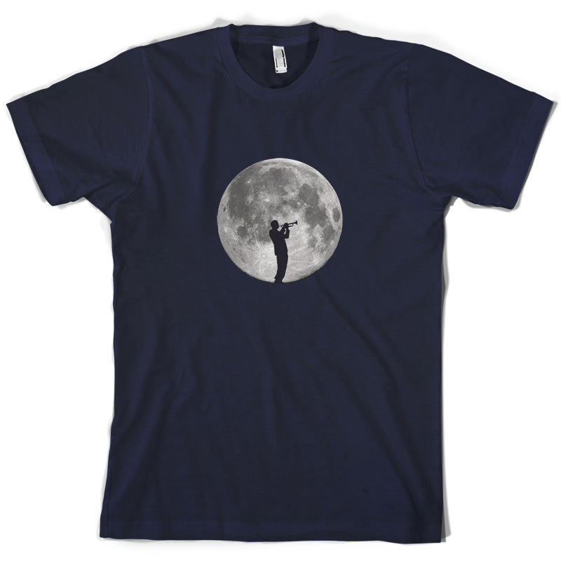 Trumpet Player Moon T Shirt