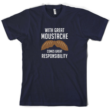 With Great Moustache T Shirt