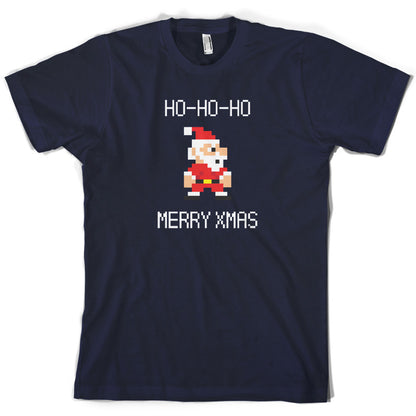 8 Bit Santa Pixel T Shirt