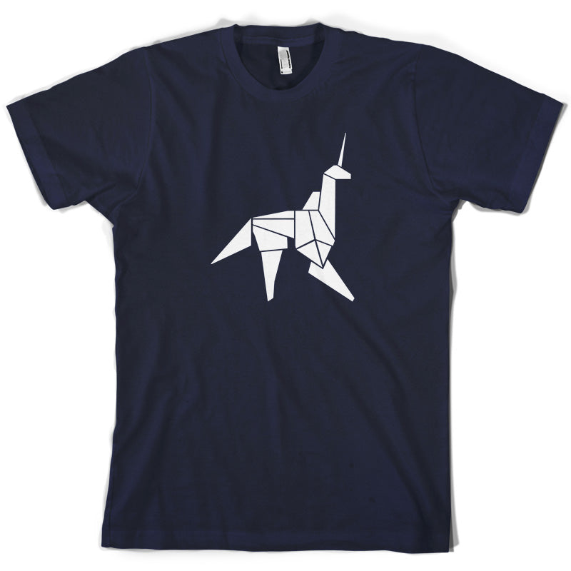 Origami Paper Unicorn T Shirt