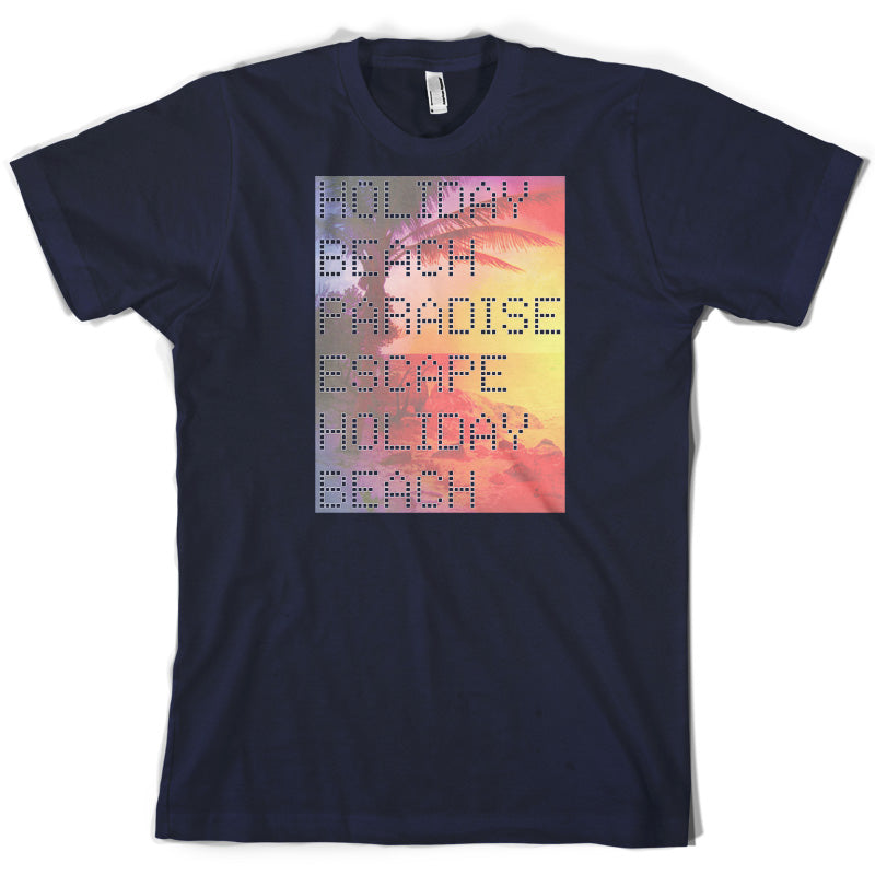 Beach Scene Holiday Paradise T Shirt