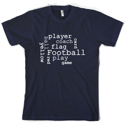 Football Word Cloud T Shirt