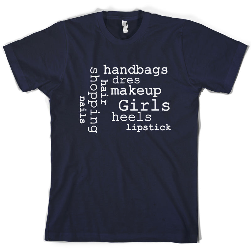 Girls Word Cloud T Shirt