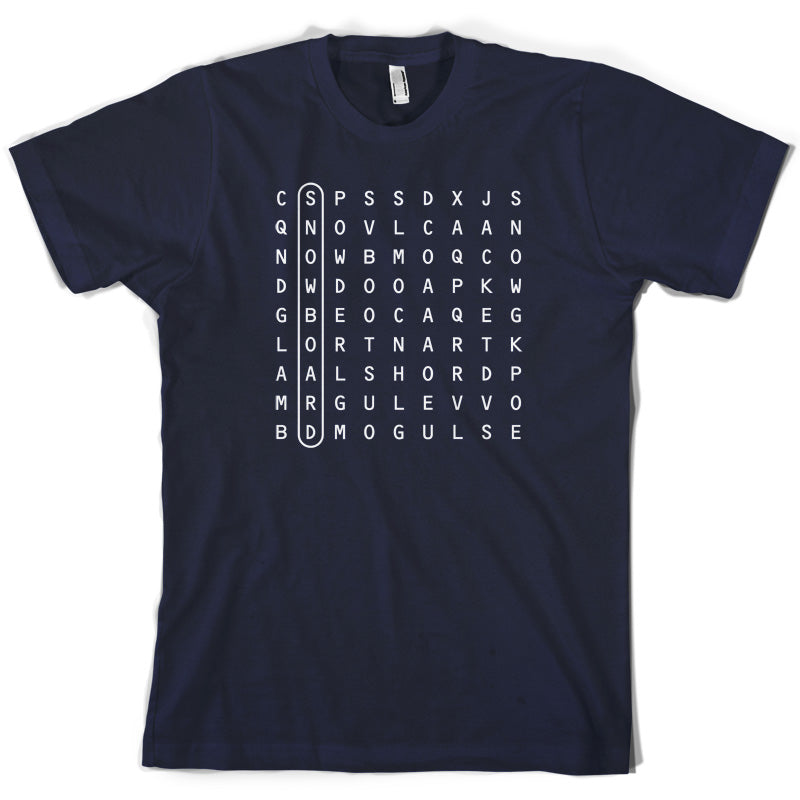 WordSearch Snowboarding T Shirt