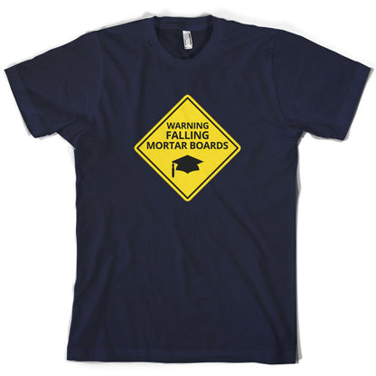 Warning Falling Mortar Boards T Shirt