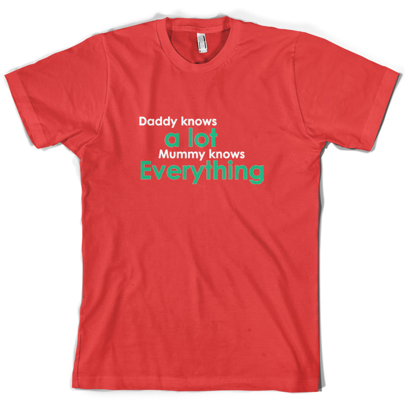 Daddy Knows A Lot Mummy Knows Everything T Shirt