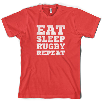 Eat Sleep Rugby Repeat T Shirt