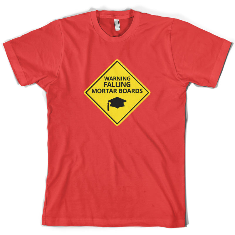 Warning Falling Mortar Boards T Shirt