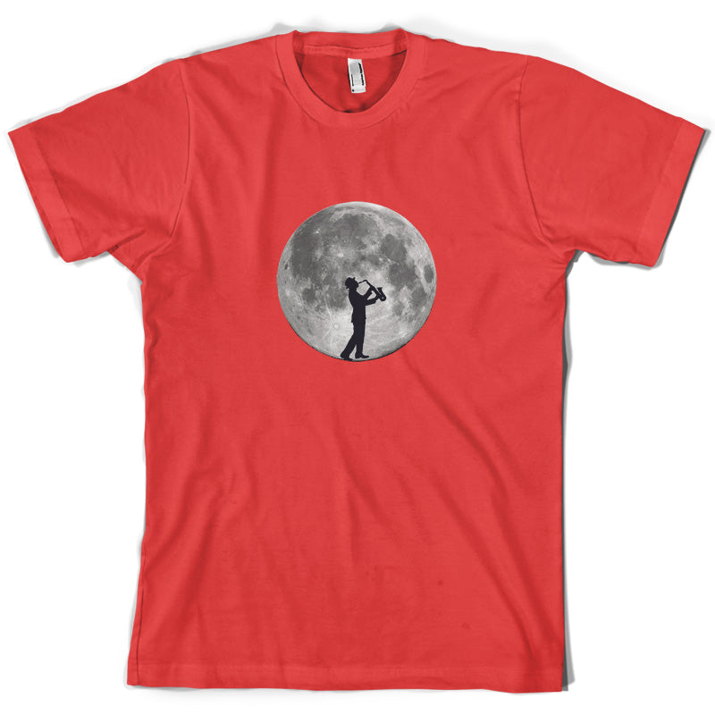 Saxophone Player Moon T Shirt