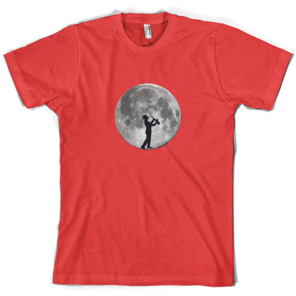 Saxophone Player Moon T Shirt