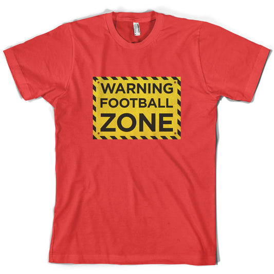 Warning Football Zone T Shirt