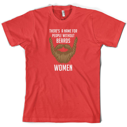 There's a Name For People Without Beards Women T Shirt