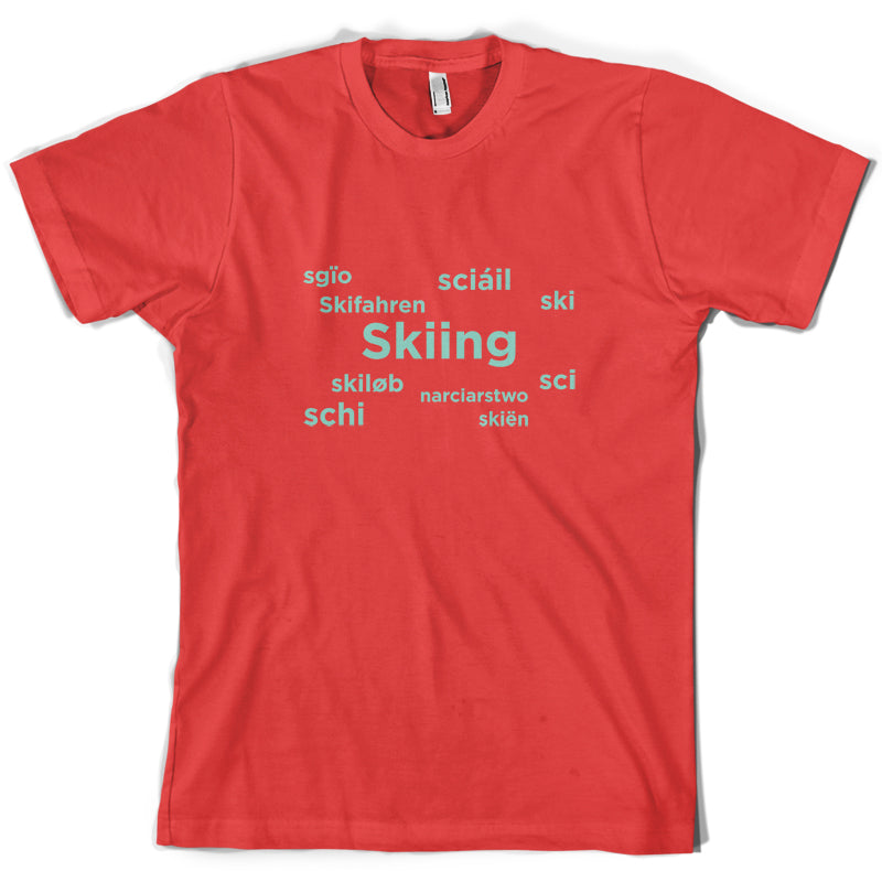 Skiing Languages T Shirt