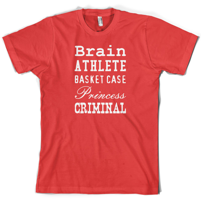 Brain Athlete Basket Case Princess Criminal T Shirt