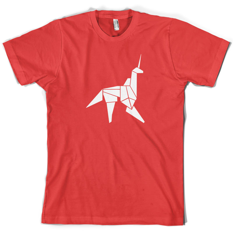 Origami Paper Unicorn T Shirt