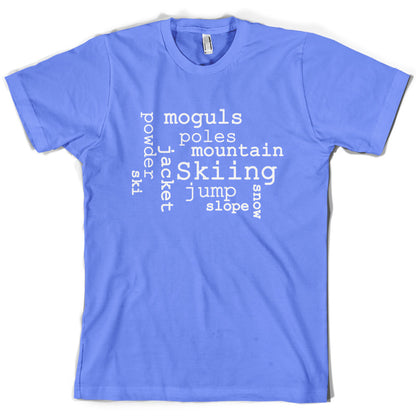 Ski Word Cloud T Shirt