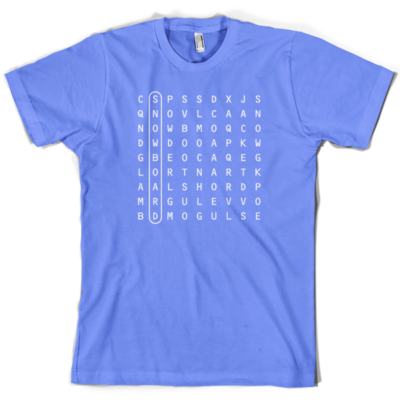 WordSearch Snowboarding T Shirt