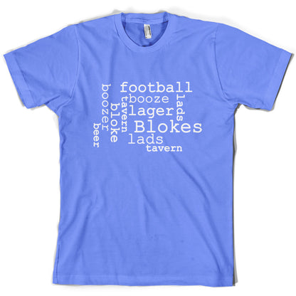 Blokes Word Cloud T Shirt