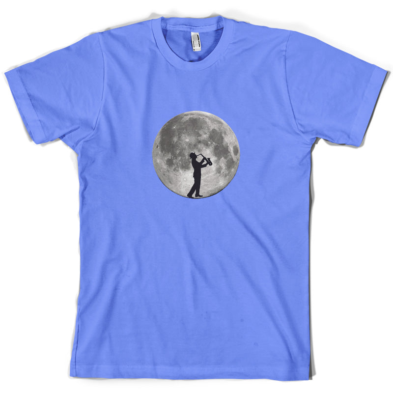 Saxophone Player Moon T Shirt