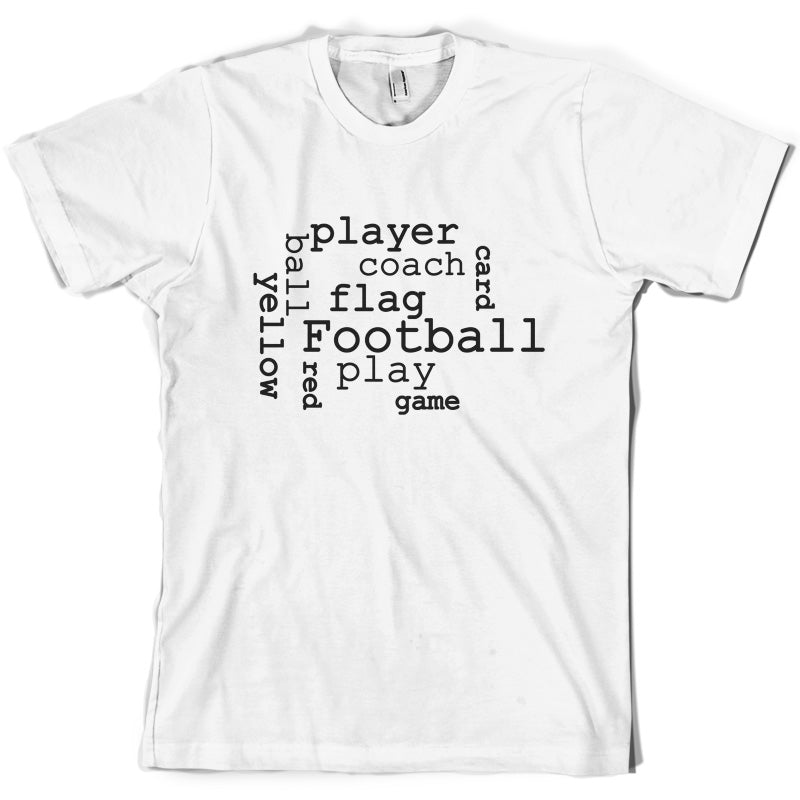 Football Word Cloud T Shirt