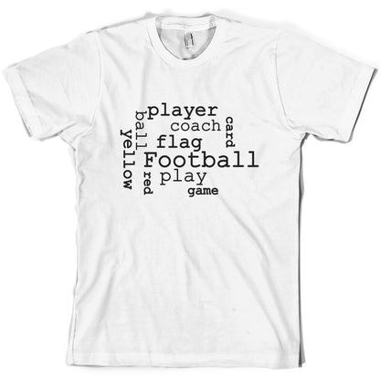 Football Word Cloud T Shirt