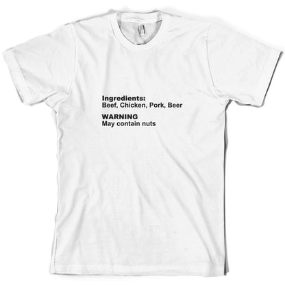 Human Ingredients May Contain Nuts T Shirt