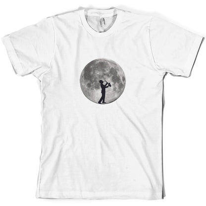 Saxophone Player Moon T Shirt