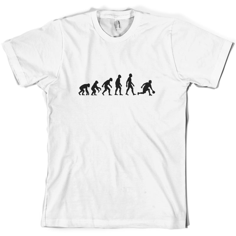 Evolution of man Bowling T Shirt