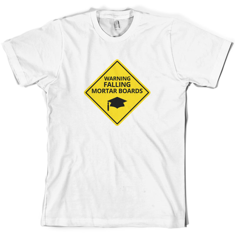 Warning Falling Mortar Boards T Shirt