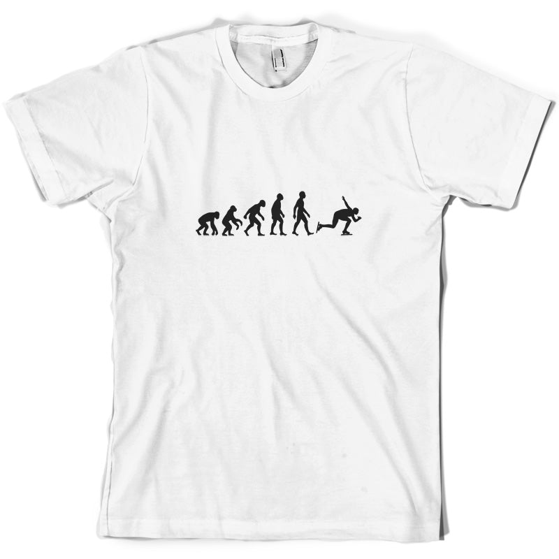 Evolution Of Man Speed Skating T Shirt