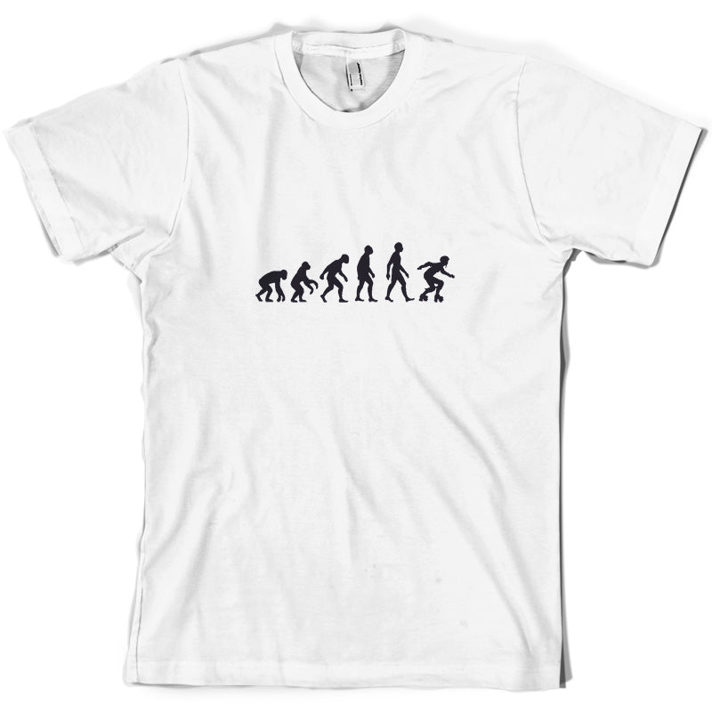 Evolution Of Man Roller Derby T Shirt