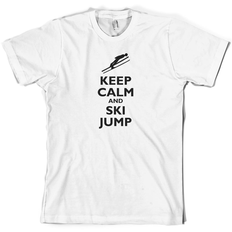 Keep Calm and Ski Jump T Shirt