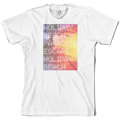 Beach Scene Holiday Paradise T Shirt