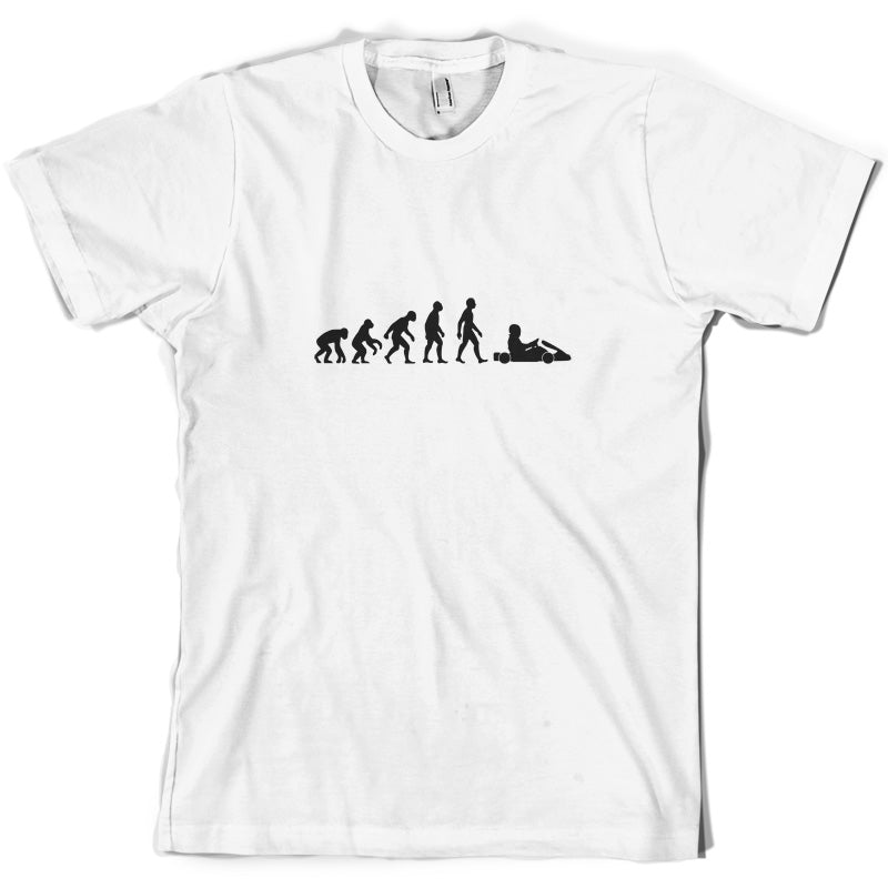 Evolution Of Man Go Karting T Shirt