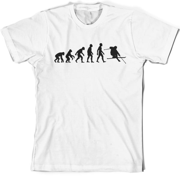 Evolution of Man Skiing T Shirt