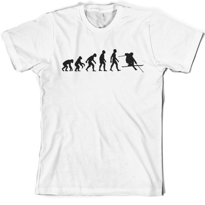 Evolution of Man Skiing T Shirt