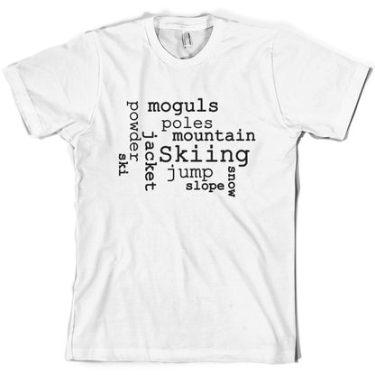 Ski Word Cloud T Shirt