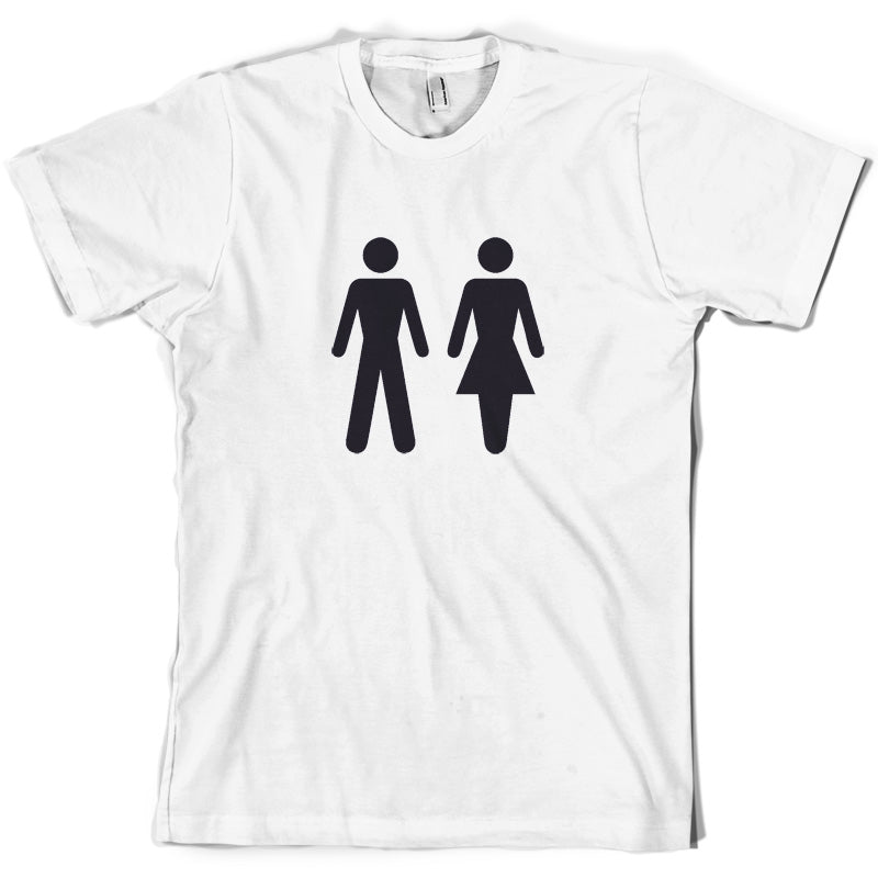 Man Woman Toilet Sign T Shirt