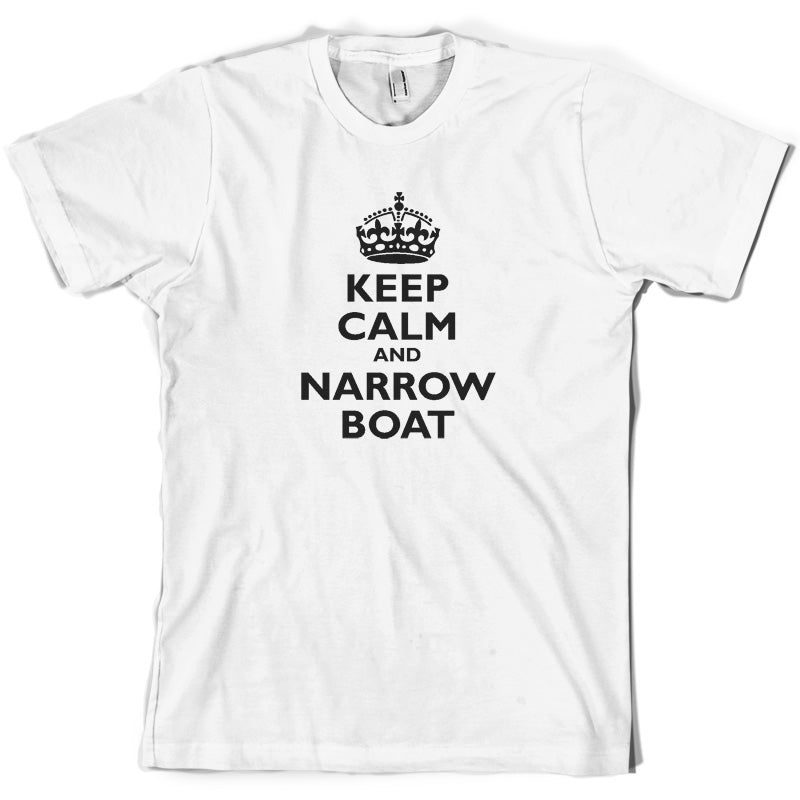 Keep Calm and Narrow Boat T Shirt